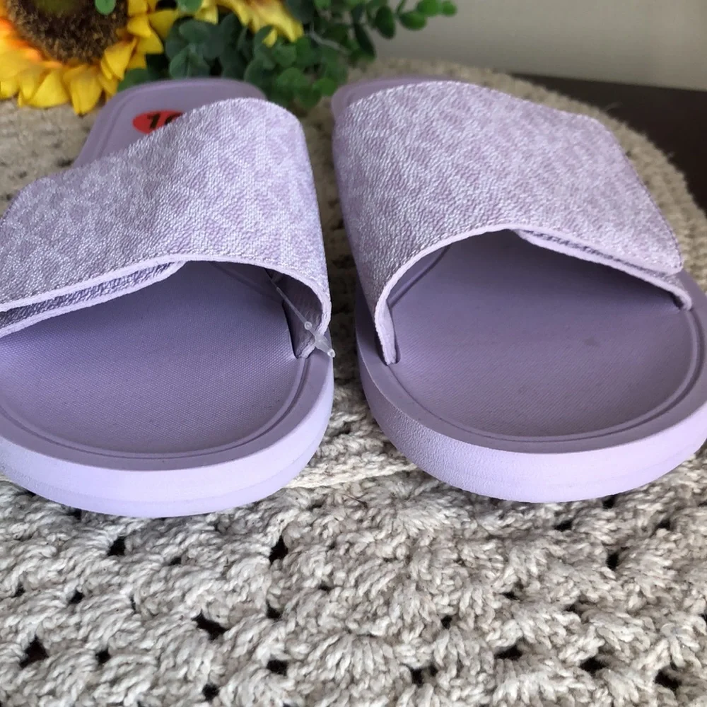 Michael KORS Lavender Slide Sandals SZ 10 - Picture 3 of 7